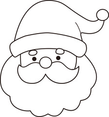 Obraz na płótnie Canvas Christmas Santa Claus outline