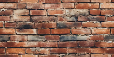 Obraz premium Red brick wall texture, Seamless pattern.