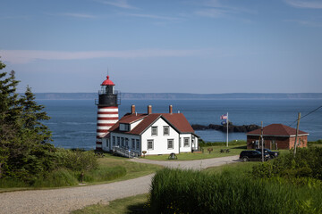 Fototapeta na wymiar West Quoddy Head Lighthouse, Lubec, Maine.