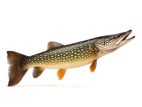 brochet isol&eacute; sur fond blanc