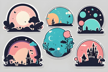 pattern with cats and birds Generative AI