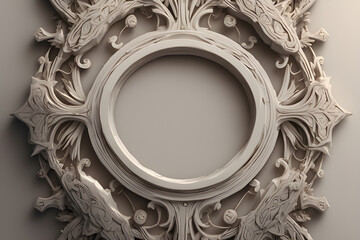 vintage frame on a wall Generative AI