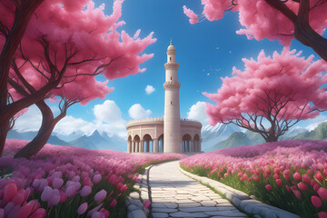 blossom in spring Generative AI