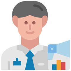 marketer flat icon