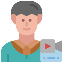 vlogger flat icon