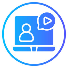 online presentation gradient icon