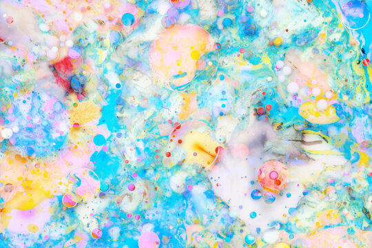 Abstract colorful splater paint background, multicolored paint texture