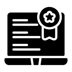 certified glyph icon