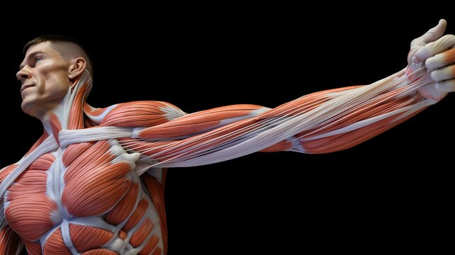 The biceps and the triceps brachii - Stock Image - F002/3932