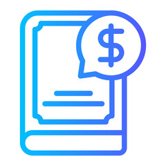 Obraz premium book gradient icon