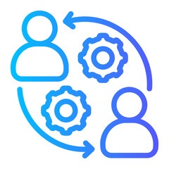outsourcing gradient icon