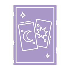 Outline of fortune cards on a tarot card Vector
