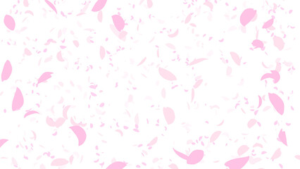 桜吹雪のエフェクト素材　背景透過　16：9