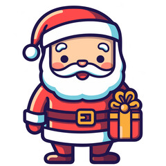 Santa Claus Christmas, funny mascot vector illustration