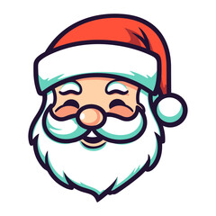 Obraz na płótnie Canvas Santa Claus Christmas, funny mascot vector illustration