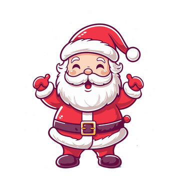 Santa Claus Christmas, funny mascot vector illustration
