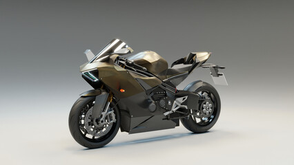 Obraz na płótnie Canvas Concept 6 - 3D Motorcycle concept design