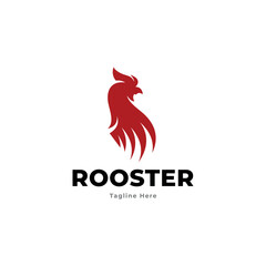 Obraz premium Rooster logo art design vector template.