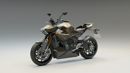Fototapeta na wymiar Concept 6 Street - 3D Motorcycle concept design