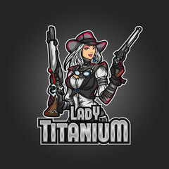 Mascot logo e-sports logo template vector editable design hunter military army soldier