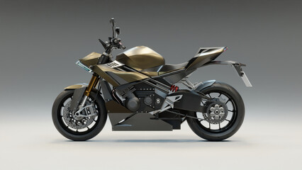 Obraz na płótnie Canvas Concept 6 Street - 3D Motorcycle concept design