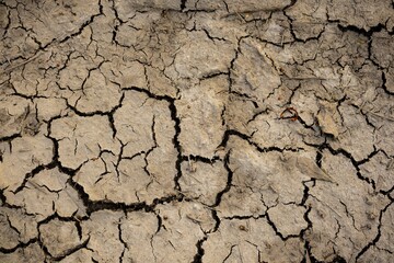 broken soil picture from the summer drought. In the area of ​​Thailand, texture images, background, close-up images