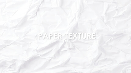 White paper texture is crumpled and creased. Copy space, white texture, top view, paper background, empty, sheet, old, page, cardboard, letter, parchment, ragged, stationery vector white paper texture