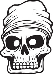 Skull hand drawn illustrations for stickers, logo, tattoo etc