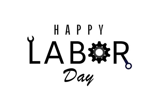 Happy Labor Day white background
