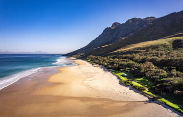 Aerial view of Kogel Bay in Western Cape Province in South Africa