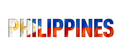Philippines flag text font