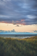 Coast and wide beach at northern Denmark. High quality photo