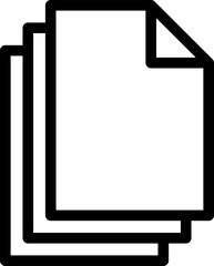 Flat multiple blank paper filled icon