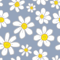 Seamless daisy pattern, creative printing, fabric screening or background images of all kinds
vector work type