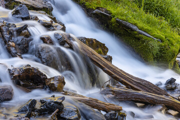 Fototapeta na wymiar Plaikni Lower Falls Cascade Crater Lake National Park Oregon