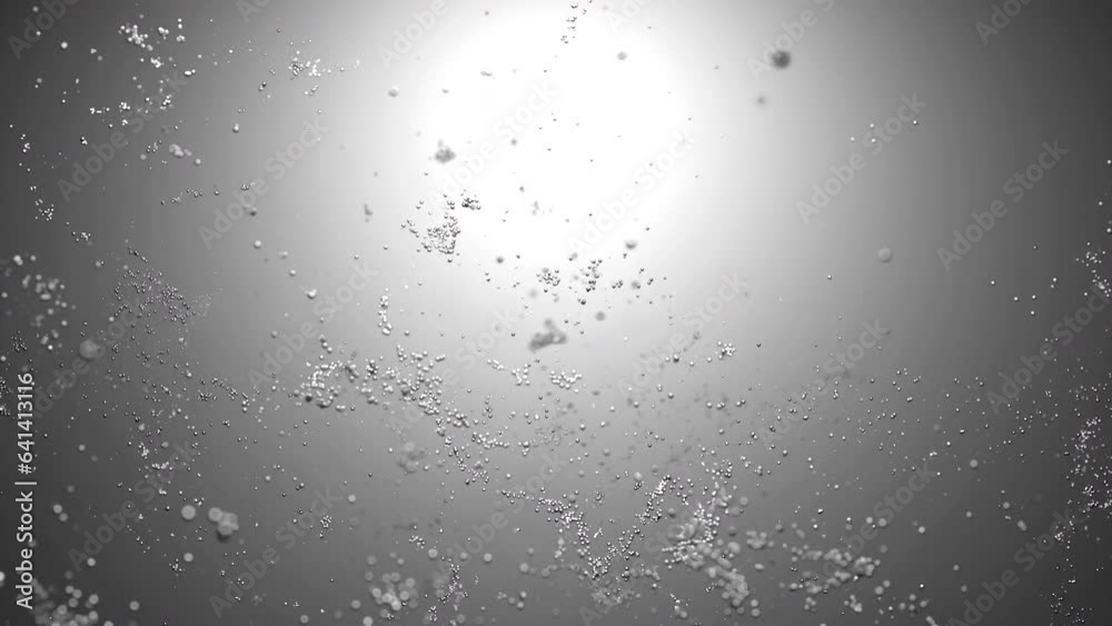 Poster space with matrix flows of particles. design. live streams of molecular particles in 3d space. molec