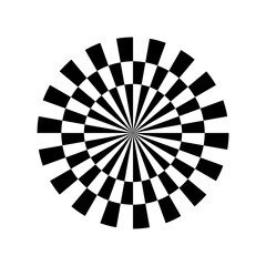 Black Abstract Circle Shaped Optical Illusion Icon