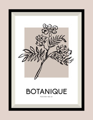 Botanical vector illustration. Art for for postcards, wall art, banner, background, branding