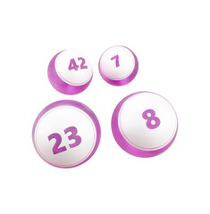 Lotto balls 3d rendering illustration