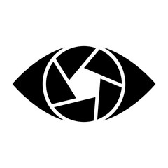 Black Abstract Shutter Eye Icon
