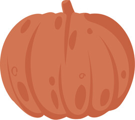 This big pumpkin can be used to make things look pretty for the autumn season and Halloween. Cartoon style, Vector Illustration
