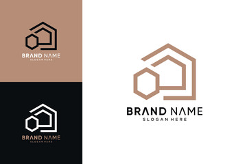 Home logo design vector illustration combined with letter o and creative unique concept