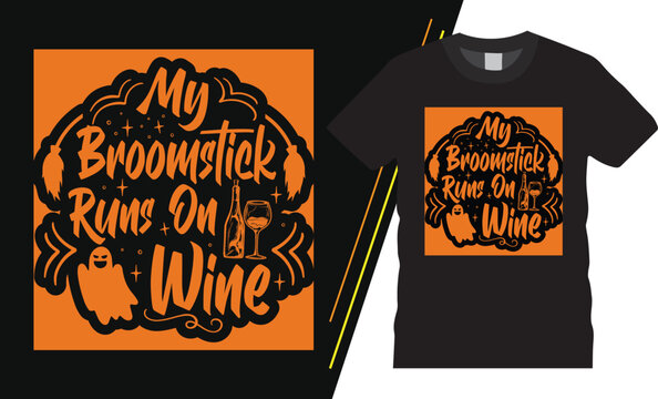 Halloween typography T-shirt Design template for the upcoming Halloween. High-quality design template for print. eye-catching colorful design. pumpkins and zombies illustration.