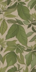 camouflage pattern background/ wallpaper with different types of tree leaves :earth color tones; shades of brown green and white