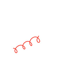 Fototapeta premium simple spinning red line