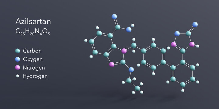 sulopenem molecule 3d rendering, flat molecular structure with chemical formula and atoms color coding