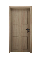 isolated wooden panel interior door