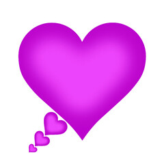 pink hearts and speech bubble 