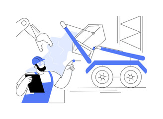 Construction waste management abstract concept vector illustration.