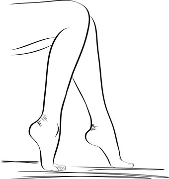 recommend clip art: Silhouettes of lady legs and feet, Legs design elements.